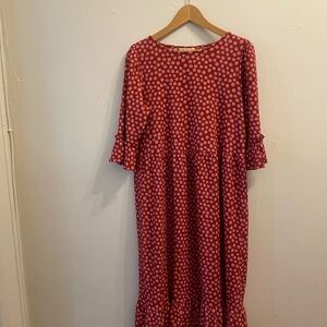 Polka Dot Ruffle Sleeve Dress